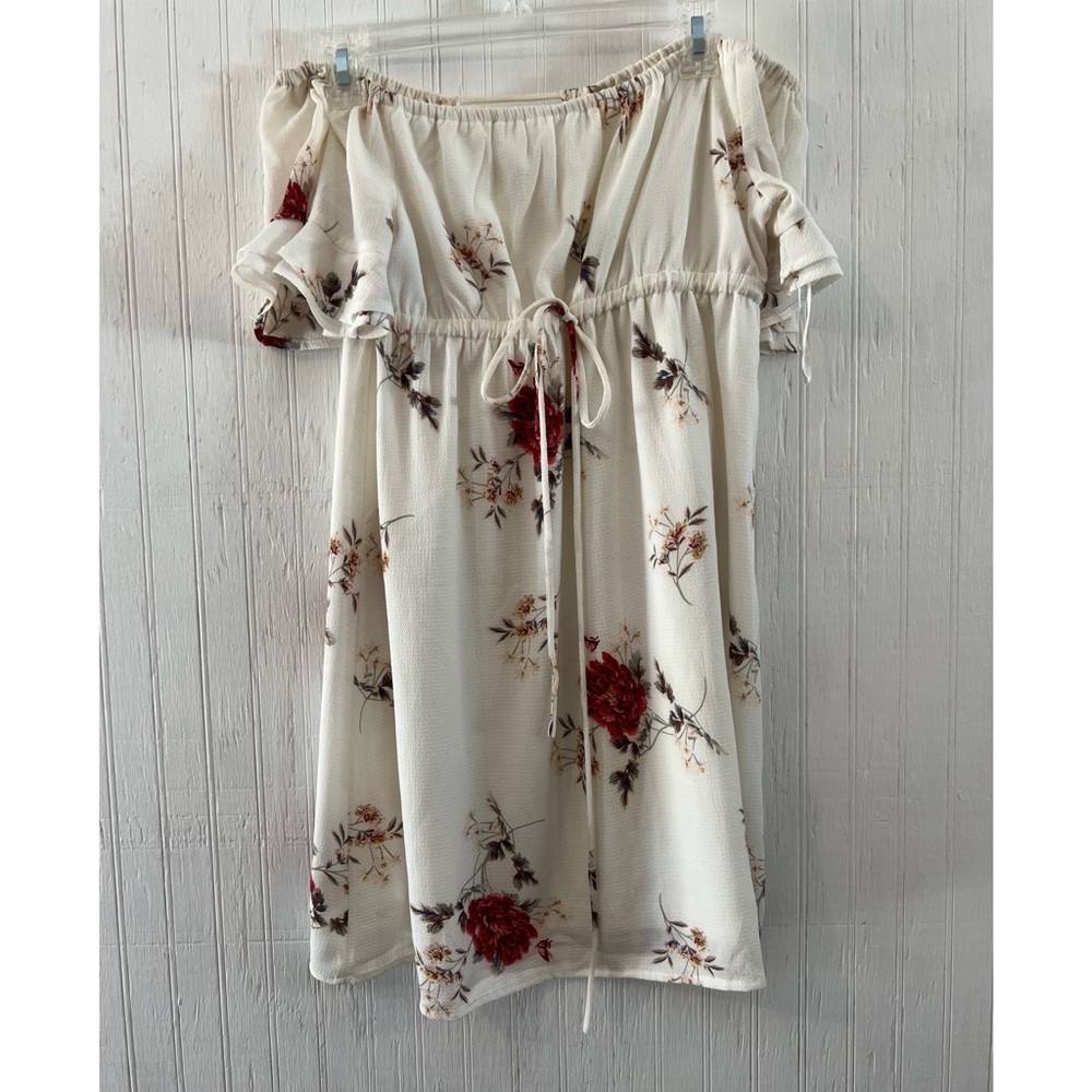 Floral cream dress